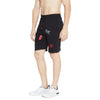 Black Patched Distressed Shorts Shorts - Fugazee