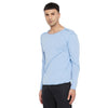 Blue Slub Pleated Long-sleeve Tee