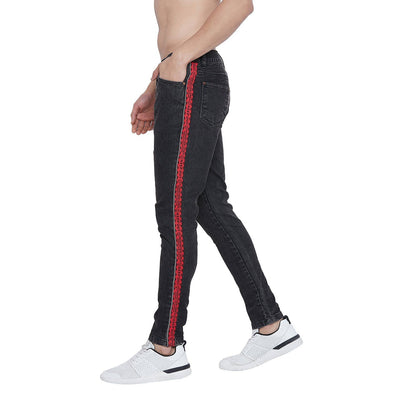 Radioactive Taped Zipped Denim Jeans - Fugazee