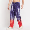 Blue & Red Ombre Dyed Cargo Pants