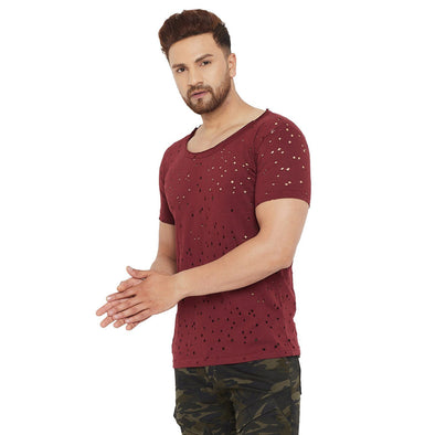Crimsone Bulletholes Scoop Neck Tee