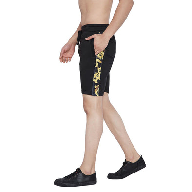 Black Scuba Venetian Shorts Shorts - Fugazee