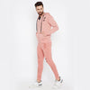 Dusty Rose Ripped Combo JogSuit Suits - Fugazee