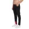 Black Paisley Patched Denim