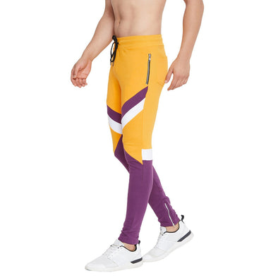 Purple On Lemon Cut & Sew Sweatpants Joggers - Fugazee