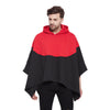 Red On Black Hooded Poncho