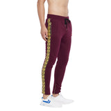 Maroon Caution Taped Trackpants