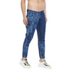 Blue Faces Lasered Cropped Denim