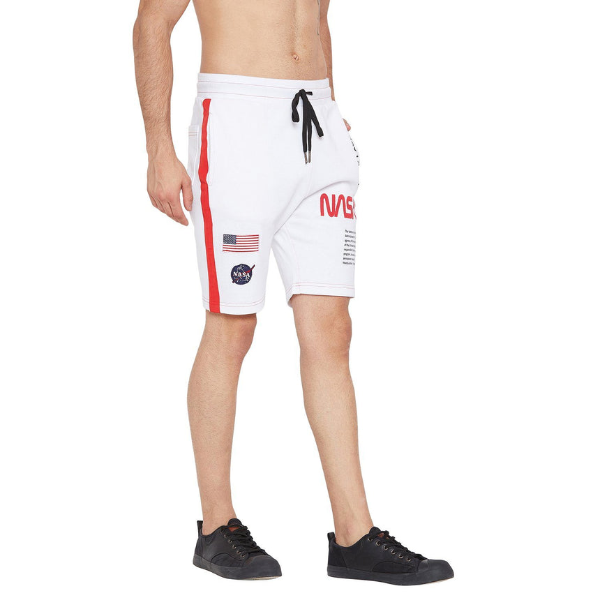 White NASA Base Layer Shorts Shorts - Fugazee