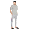 Grey Taped Oversized Tshirt and Slim Fit Matching Joggers Clothing Set