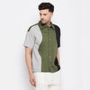 Tri Colour Cut & Sew Oversized Shirt