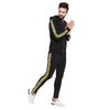 Black Caution Taped Combo JogSuit Suits - Fugazee
