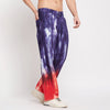 Blue & Red Ombre Dyed Cargo Pants