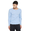 Blue Slub Pleated Long-sleeve Tee