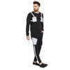 Black Reflective Chest Pocket Taped Sweatshirt and Cargo Joggers Combo Suit