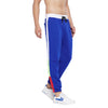 Blue Cut Sew Oversized Trackpants