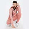 Dusty Rose Ripped Combo JogSuit Suits - Fugazee