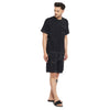 Black Oversized Carpenter Tshirt & Cargo Shorts Clothing Set