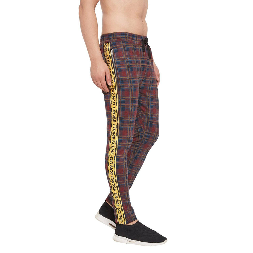 Red Plaid Caution Tape Trackpant