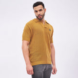 Mustard Knit Polo Tshirt T-shirts Fugazee 