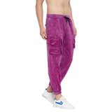 Magenta Washed Oversized Cargo Trackpants Trackpants Fugazee 