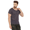 Charcoal Bulletholes Scoop Neck Tee