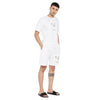 White Smiley Oversized Graphic Tshirt & Shorts Combo Set