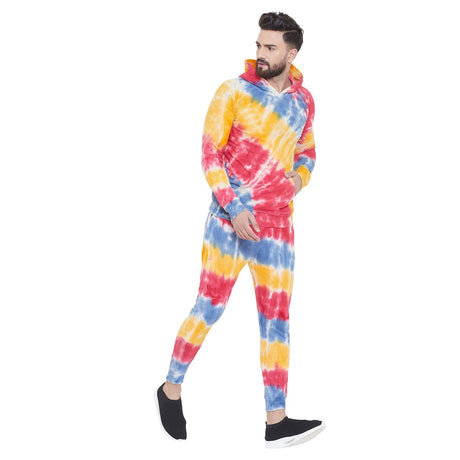 Tie & Dye Multicolored Sweatshirt and Joggers Combo Suit
