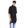 Black Oversized Unbalanced Polo Kurta