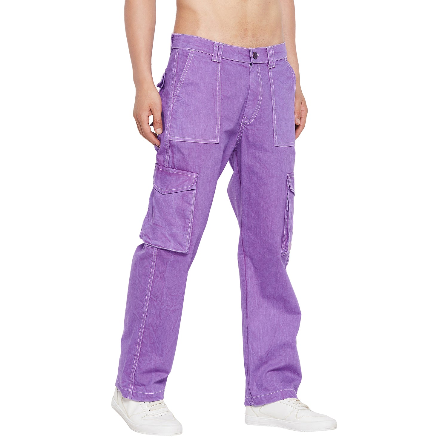 Zara - Tie-Dye Cargo Pants - Violet - Men