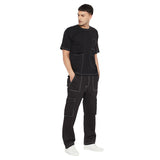 Black Oversized Carpenter Tshirt & Cargo Pants Combo Set