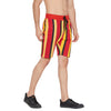 Tricolour Vertical Striped Shorts Shorts - Fugazee