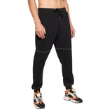 Black Oversized Contrast Stitch Trackpants Trackpants Fugazee 