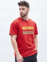 Red Zebra Graphic Oversized Tshirt