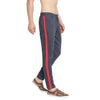 Navy Contrast Taped Chinos Trousers - Fugazee