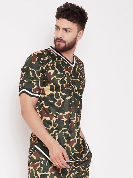 Camo Mesh BasketBall Jersey Tshirt T-Shirts - Fugazee