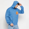 Blue Balanced Graphic Oversized Hooded Sweatshirt