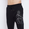 Black Naruto Print Oversized Sweatshirt and Trackpants Clothing Set