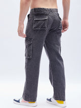 Acid washed carpenter cargo pants Trousers Fugazee 