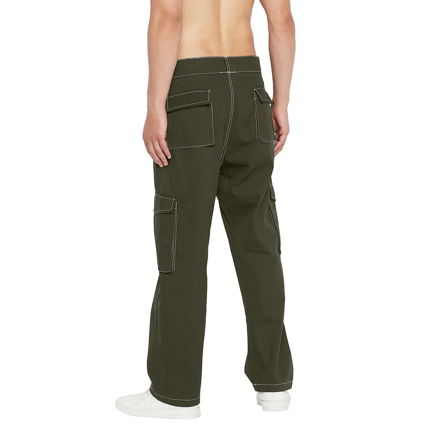 Buy Olive Sport Fit Stretch Cargos Online at Muftijeans