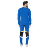 Electric Blue Cut and Sew Sweatshirt and Sweatpants Combo Jogsuit Suits - Fugazee