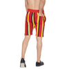 Tricolour Vertical Striped Shorts Shorts - Fugazee