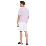 Plum Oversized Printed Tshirt & Shorts Clothing Set