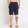 Navy Relaxed Fit Graphic Shorts