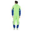 Lime Green Color blocked Matching Tracksuit