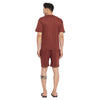 Brown Headache Graphic Tee and Shorts Combo Clothing Set