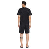 Black Oversized Carpenter Tshirt & Cargo Shorts Clothing Set