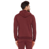 Wine Contrast Taped Hooded Sweatshirt Sweatshirts - Fugazee