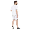 White Mesh Tattooed Taped Tshirt and Shorts Combo Suit