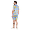 Tropical Banana Printed Cuban Shirt and Shorts Combo Set